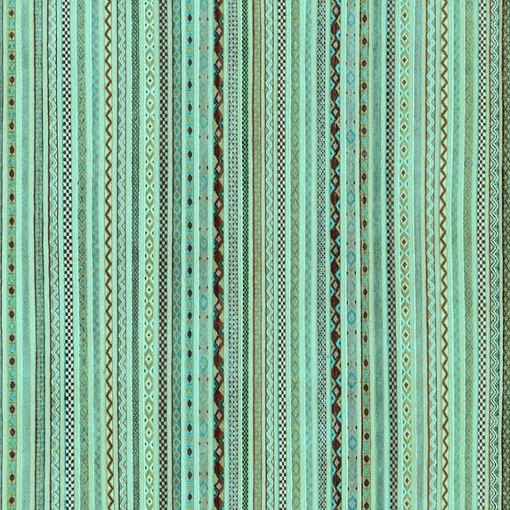 Ahgly Company Indoor Square Abstract Light Blue Modern Area Rugs, 4' Square