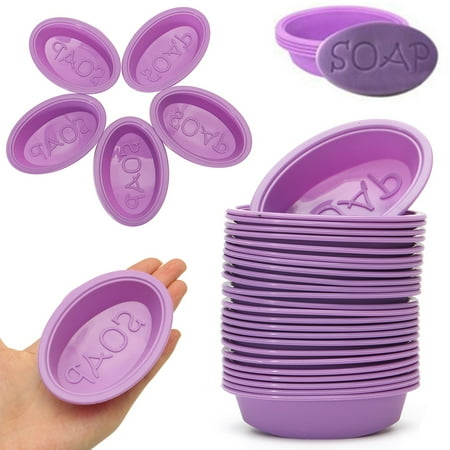 Cupcake Gift - 25Pcs/Set Purple Silicone Handmade Soap Molds Kitchen Baking Chocolate Cupcake Mold Set DIY Tools Gift