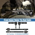 thumbnail image 3 of Unique Bargains 4pcs Front Inner Outer Tie Rod Ends Kit Suspension Steering Tie Rod End for Buick Verano No.EV800884, 3 of 7
