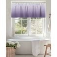 thumbnail image 4 of Purple Gradient Valances for Windows Valance Rod Pocket Light Filtering Short Window Treatments Curtains for Kitchen Bathroom Living Room Bedroom, 1 Panel, 60 x 18 Inch, 4 of 7