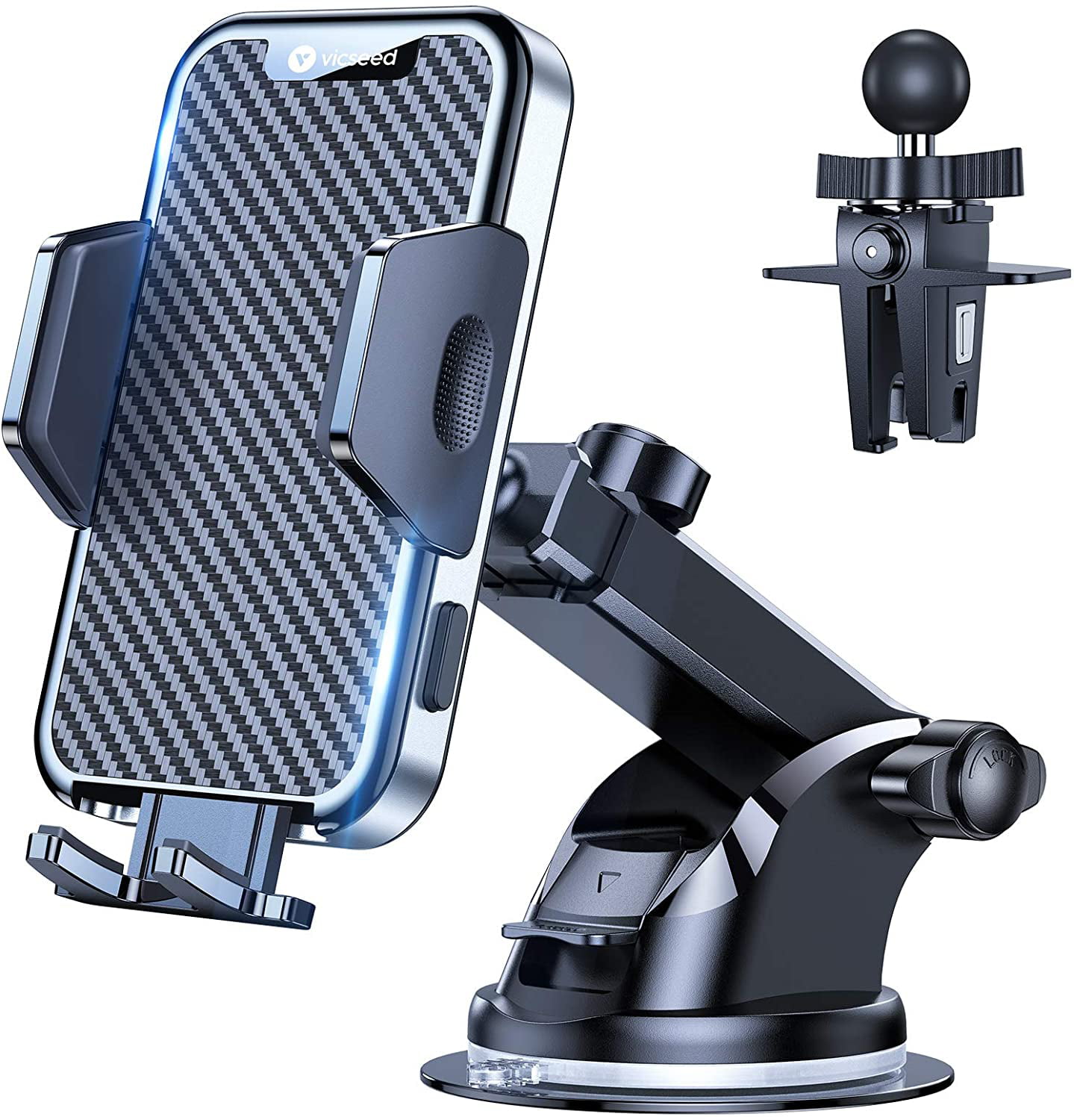 Galaxy S and More Phone Holder for Car WixGear Universal Dashboard Windshield Phone Car Suction Cup Mount Holder for Cell Phone 360 Degree Rotation Compatible with iPhone Xs/XS Max 8/7 6 