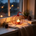 thumbnail image 6 of geerera Pumpkin Wire Candle Holder, Metal Tea Light Stand, Modern Fall Tabletop Decor for Thanksgiving, Halloween & Home Centerpiece, 6 of 6