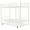 thumbnail image 6 of Kadyn Metal Bunk Bed, Twin-Over-Twin Bed with Trundle, Can be Divided into two beds, Modern Bunk Bed Frame for Juniors, White, 6 of 9