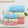 thumbnail image 5 of Nvzi Toalla de mano de algodón suave, muy suave y muy absorbente, de 6 piezas, de color sólido, con rejilla de seda brillante, para ducha, piscina, toalla de mano de 13,78 x 29,53 pulgadas (rosa), 5 of 5