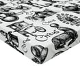 thumbnail image 2 of Ambesonne Modern Fitted Sheet, Circus Magician Theme, Twin XL Size, Black and White, 2 of 3