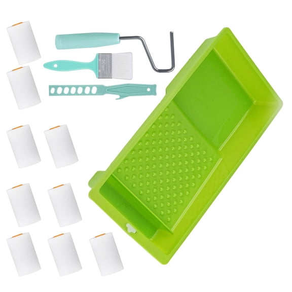 2Inch Drywall Roller Set Includes 13 Covers and Frame for Easy Painting