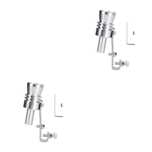 Speravity Universal coche silbato coche reacondicionamiento silbato tubo de escape sonido cola plata SG 2piezas Speravity CBP018720