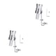 thumbnail image 1 of Speravity Universal coche silbato coche reacondicionamiento silbato tubo de escape sonido cola plata SG 2piezas Speravity CBP018720, 1 of 5