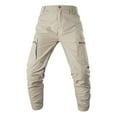 thumbnail image 3 of DODADAWANJ Men's Baggy Cargo Pants with Zipper Multi Pockets Expandable Waist Tactical Pants Straight Fit Open Bottom Sport Pants for Outdoor Camping Travel, 3 of 10