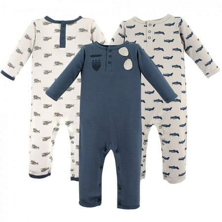 UPC: 0660168515091 | Hudson Baby Infant Boy Cotton Coveralls 3pk Wingman 18-24 Months