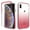 Red, variant on Mantto iPhone X Case, iPhone XS Case, Full Body Clear Bumper Protection Case - Shock Proof edges Slim Hybrid Back Silicone Rubber TPU Bumper Gradient Phone Case for Apple iPhone X/XS - Purple