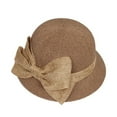 thumbnail image 3 of iHPH7 Derby Hats for Women Dress Hats for Women Felt Hat Cloche Hats for Women 1950s Accessories for Women, Khaki One Size, 3 of 3