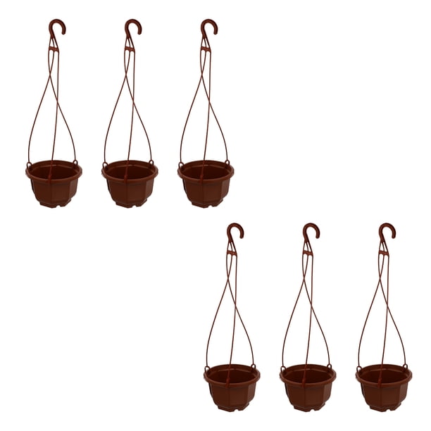 CHICHUMID 6Jgo Macetas Colgantes Decorativas Rojas Para Y Plantas Para Oficina Y Jardín