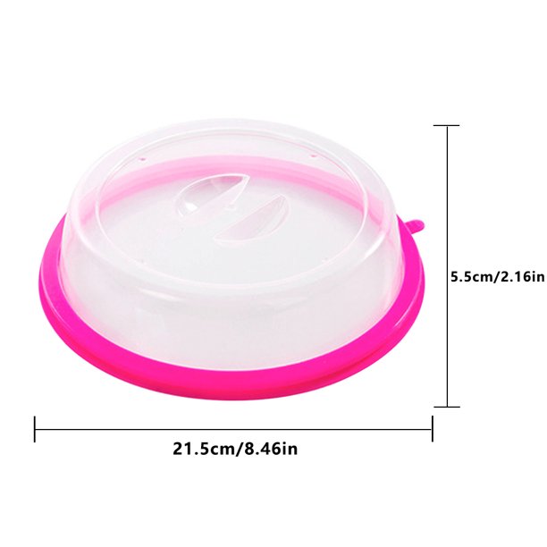 Microwave Oven Splash Guard 2 Pcs Microwave Cover 23*5.5cm / 9.1*2.2in Large  Microwave Plate Cover For Food Microwave Hood With Adjustable Steam Valve