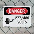 thumbnail image 5 of (2 Pack) 277 480 Volts OSHA Danger Sign 18 Inch X 12 Inch Indoor / Outdoor Rust-Free Aluminum Metal Signs for Workplace, Workshop, and Construction Site, Made in the USA, 5 of 8