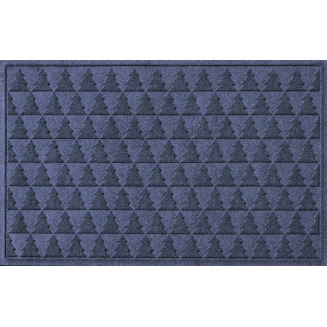 867610035 Water Guard Pine Trees Mat in Navy - 3 ft. x 5 ft.