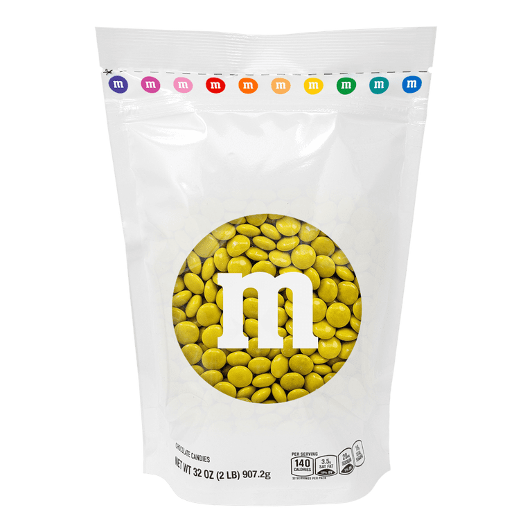 M&M'S World Yellow Milk Chocolate Candy 2lb Bag for Celebrations