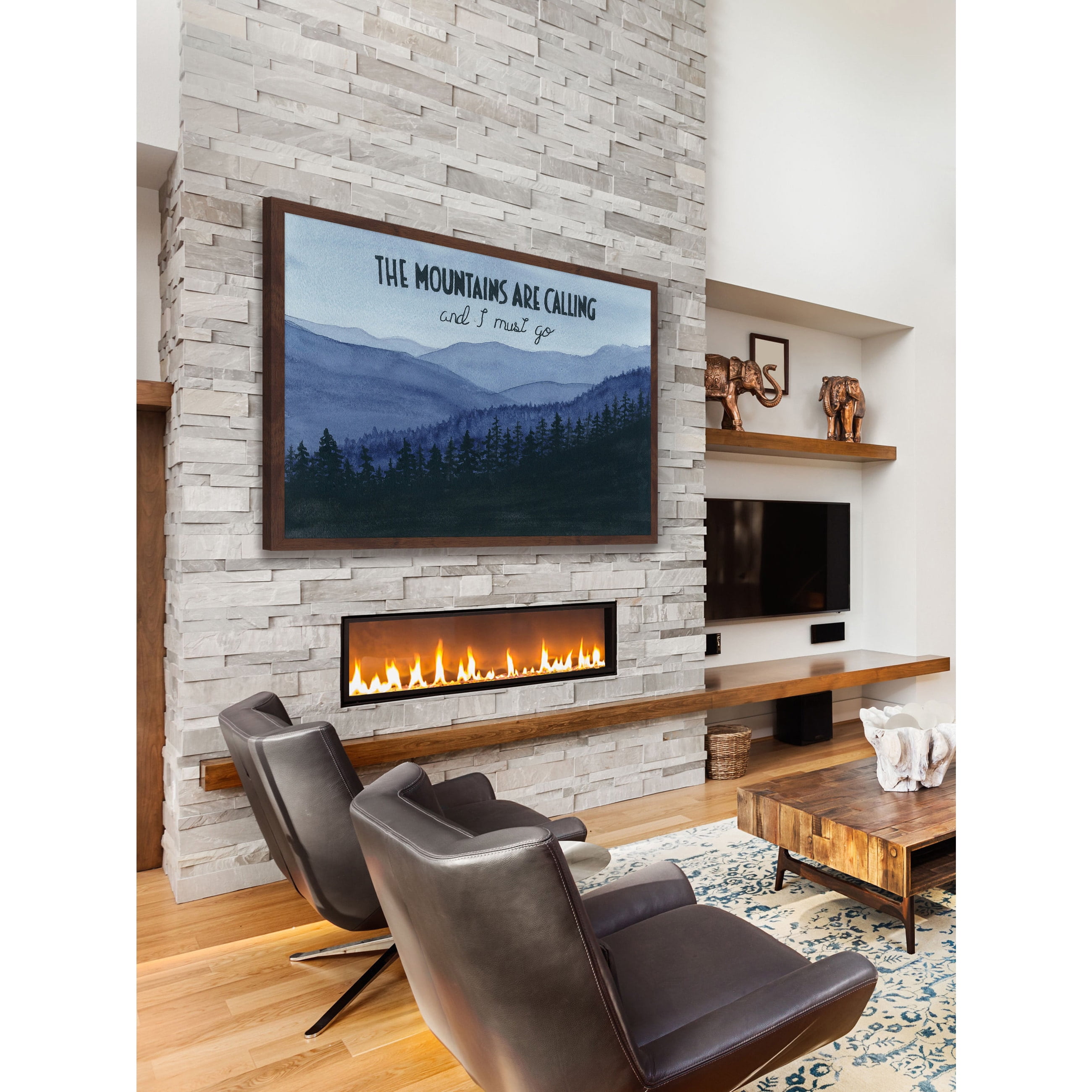 "The Mountains Are Calling" Framed Painting Print