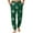 Green, variant on Wutalume Men's Drawstring Pocket Cuffed Casual Pants with Holiday Christmas Print, Warm Home Sleep Pants for Lounge and Leisure Time,Army Green L