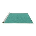 thumbnail image 2 of Ahgly Company Machine Washable Indoor Rectangle Abstract Turquoise Blue Contemporary Area Rugs, 3' x 5', 2 of 4