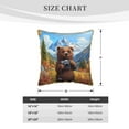 thumbnail image 2 of KLL Snowy Mountain Photography Bear Decorative Throw Pillow Covers Velvet Soft for Couch Sofa Bedroom Living Room Outdoor (No pillow core)- 18"x18", 2 of 5