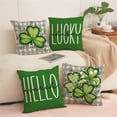 thumbnail image 5 of D Irish Printed Pillow Cover, Saint Patrick'S Day Decorative Cushion With Linen Material, Shamrock Pattern For Sofa, Chair, And Holiday Decor, 5 of 5