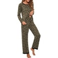 thumbnail image 3 of Pyjama à Manches Longues pour Femmes Col Rond Doux, 3 of 5