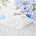 thumbnail image 5 of Erosebridal Blue Rose Bow Quilt Full,Sky Floral Cute Bowtie Full Bedspread Sets For Girls,3-Piece, 5 of 7