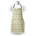 thumbnail image 3 of Floral Apron, Repeating Watercolor Style Rose Flower on Creme Tone Backdrop Illustration, Unisex Kitchen Bib with Adjustable Neck for Cooking Gardening, Adult Size, Champagne Multicolor, by Ambesonne, 3 of 4