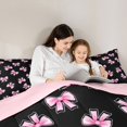 thumbnail image 4 of Feelyou Cute Bowknot Bedding Comforter Set 7pcs, Fashion Butterfly Knot Full Bedding Set, 4 of 8