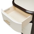 thumbnail image 5 of Paris Chic Wood & Marble Nightstand - Espresso, 5 of 10