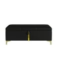 thumbnail image 4 of MODERNLUXE 47" Storage Ottoman Bench,Upholstered Entryway Bench with Metal Legs for Bedroom,Living Room,Black, 4 of 6