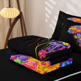 thumbnail image 5 of Erosebridal Coastal Jellyfish Zipper Twin Comforter Sets with Fitted Sheet and 2 Pillowcases, Ocean Wildlife Zipper Bedding Set, Black Reversible, 5 of 7