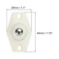 thumbnail image 2 of Adhesive Mini Caster Wheels, (White - 4Pack) Swivel Universal Caster 360 Degree Rotation Sticky Pulley, 2 of 6