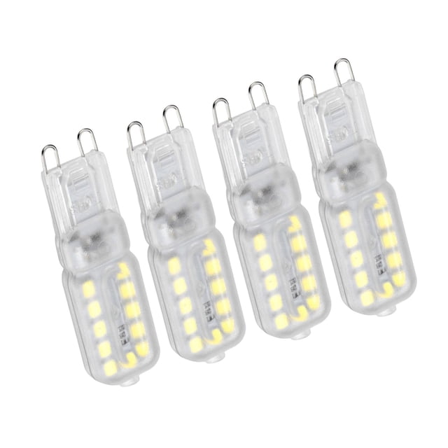 Lámpara de maíz con bombilla LED G9 de 4 piezas, bombillas LED regulables de 3000 K, bombilla de araña para lámpara de escritorio, lámpara colgante 5W