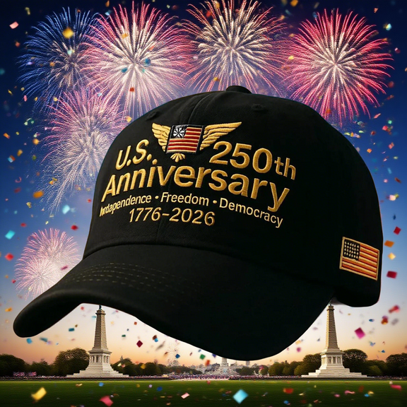 America 250 Hat, Adjustable Retro Washed Cap, Patriotic Army-Inspired Baseball Style, Celebrate 250 Years of Patriotism, Compatible with Capacity Backpack, Black