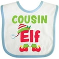 thumbnail image 3 of Inktastic Christmas Cousin Elf Boys or Girls Baby Bib, 3 of 4