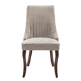 thumbnail image 6 of Tcbosik 2 Pack Upholstered Chairs, Velvet Fabric Dining Chair with Wood Legs, Farmhouse Kitchen Chair, Accent Chair for Kitchen, Beige & Brown, 6 of 11