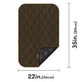 thumbnail image 3 of Paw Inspired Washable 36" Dog Crate Mat, Size 35x22 Inch, Waterproof Dog Crate Kennel Bed Anti-Slip Bottom Leakproof Pads (Dark Brown), 3 of 8
