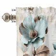 thumbnail image 4 of Blue Broccoli Curtain Valances Set Vintage Flower Victorian Style Kitchen Curtains 36&nbsp;inch Length Rod Pocket Valance and Tiers 3 Piece Set Small Bedroom Bathroom Laundry Decor, 4 of 9