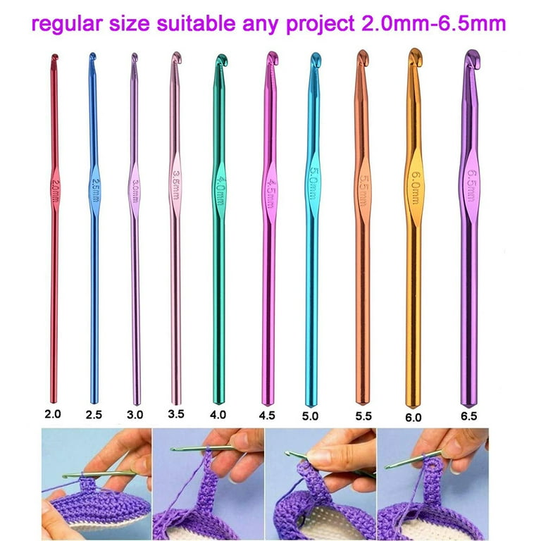 Metal Crochet Hook sizes 2mm to 10mm - Craft Knitting Yarn Needles Sew Tool✔