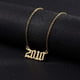 thumbnail image 4 of Collar con colgante de número de año de nacimiento de acero inoxidable con número dorado, collar de cumpleaños, joyería de cadena para mujeres y niñas, 4 of 7