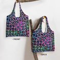 thumbnail image 3 of Xecao's Rainbow Animal Skin Canvas Tote Bag is a versatile choice for women, serving as a stylish beach bag, shopping bag,and reusable grocery bag., 3 of 5