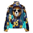 thumbnail image 6 of Jackets for Women Winter Coat Jackets Flannel Stand Collar Jacket(Cute Bear in Hoodie with Moon,Size:S-4XL), 6 of 7