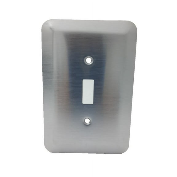 Leviton 89301-SSS Toggle Switch Wallplate Switchplate, Satin Chrome