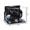thumbnail image 2 of Deluxe Acrylic Catchers Helmet Display Case with Mirror, Wall Mount, Blue Risers and Clear Base (A002-BLR), 2 of 3