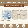 thumbnail image 7 of Pzuqiu Cross Flower Bible Cover Bag for Women Large Capacity Scripture Study Carrying Book Cover Quilted Church Bag with Handle &Pocket Perfect Gift for Girls Women, 7 of 7