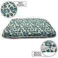 thumbnail image 3 of Floral Pet Bed, Flower Petals Blossoms Shabby Form Fragrance Florets Nature Spring Tropical Design, Resistant Pad for Dogs and Cats Cushion with Removable Cover, 24" x 39", Teal Cream, by Ambesonne, 3 of 4
