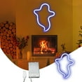 thumbnail image 6 of Ghost Neon Signs Halloween Night Lights, Ghost Shape Hanging LED Signs Lamp USB/Battery Powered Night Lights, Horror Ghost Neon Lamp for Halloween Carnival Party Room Table Art Decoration, 6 of 6
