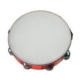 thumbnail image 4 of Tambourines,Wooden Tambourines Adults Drum Bell Double Rows,Hand Held Drum Bell Birch Metal Percussion,Percussion Musical Instrument Tambourine for Kids,Handheld Tambourine 10inch Red, 4 of 8